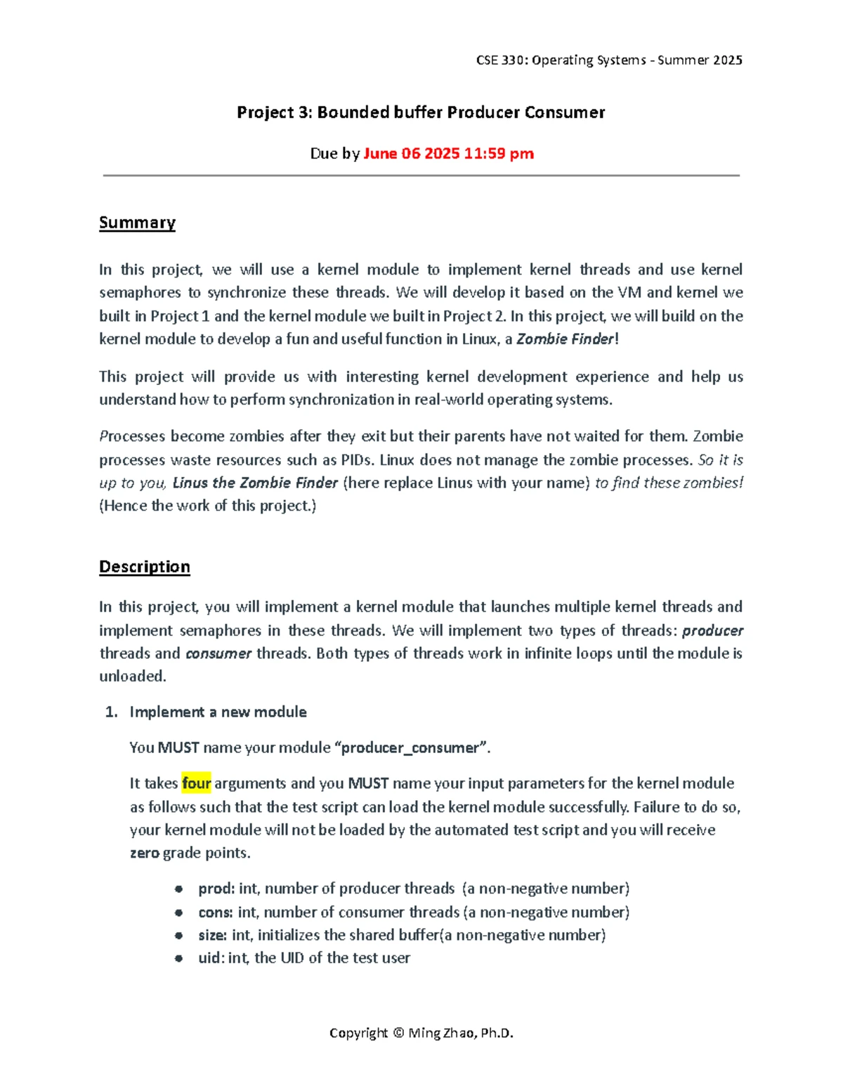 CSE 330: Project 5 - Implementing USB Block Abstraction for OS - Studocu