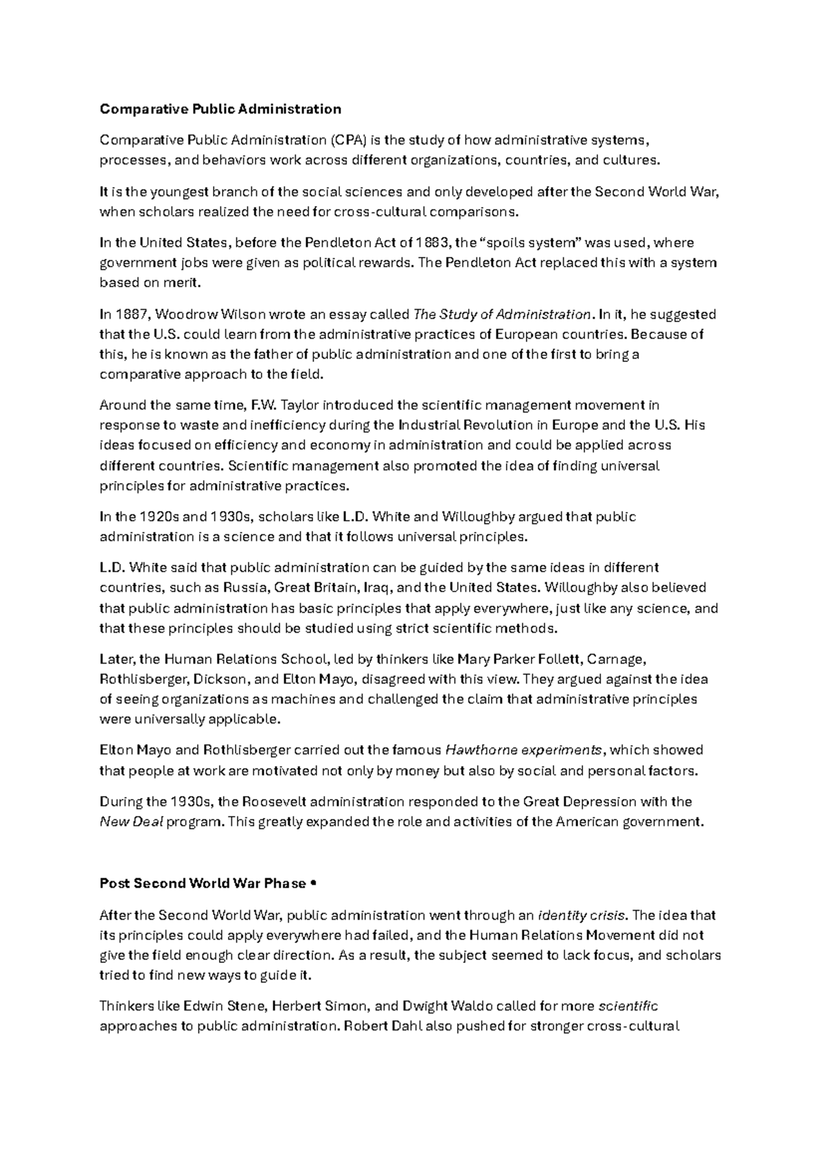 Comparative Public Administration: Insights and Developments in CPA ...