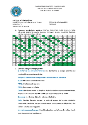 Tarea #3 - ESCUELA DE CONDUCTORES