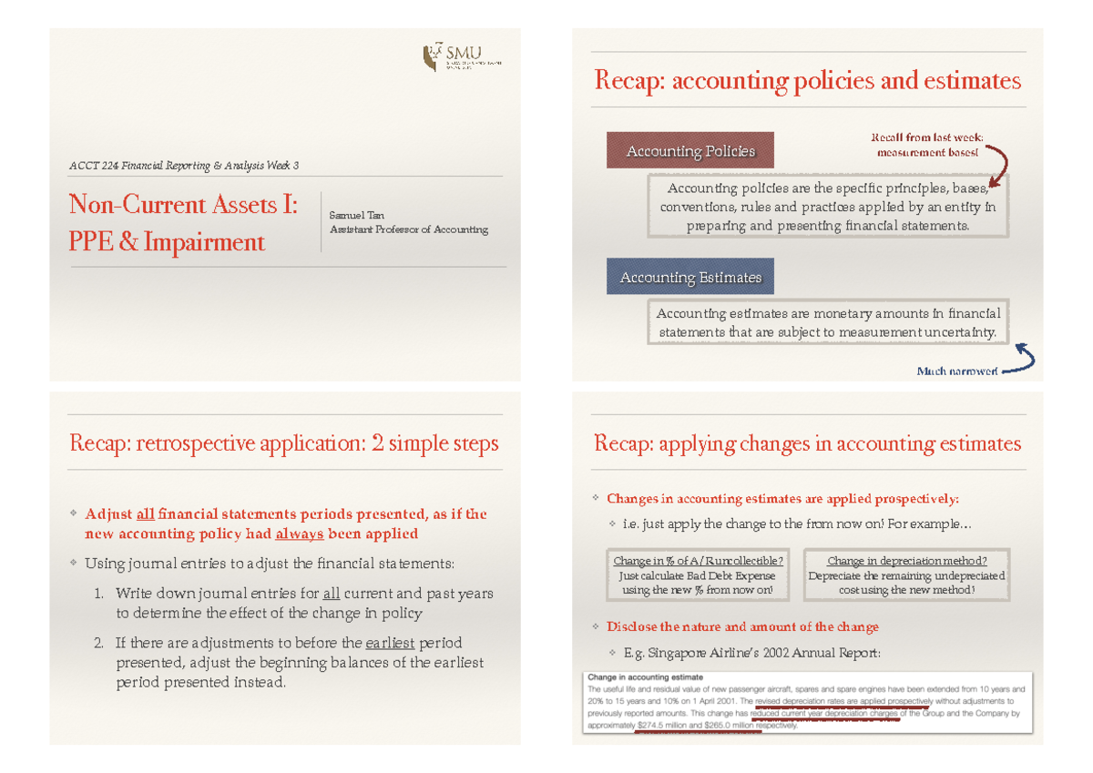 ACCT 224 Week 3 Slides: Non-Current Assets & Impairment Overview - Studocu