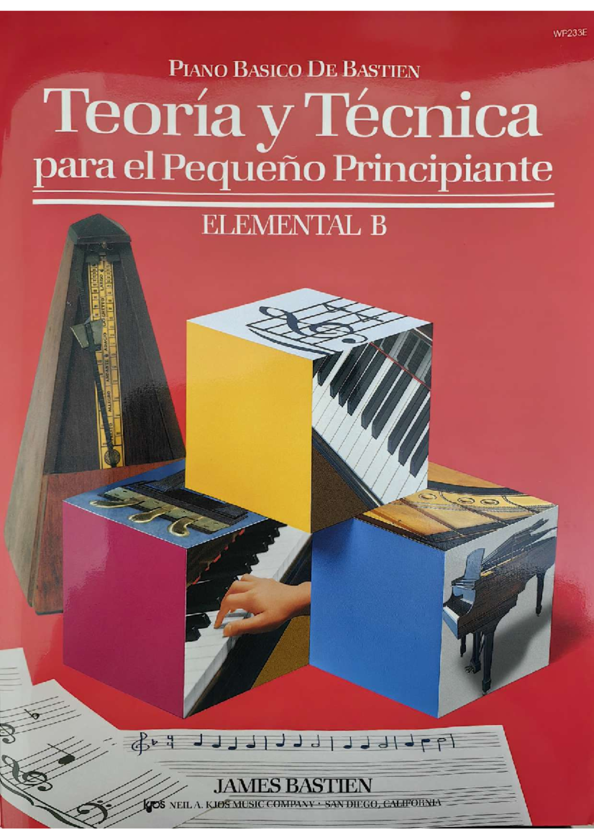 WP233E PIANO BASICO DE BASTIEN: Teoría y Técnica Elemental B - Document Preview