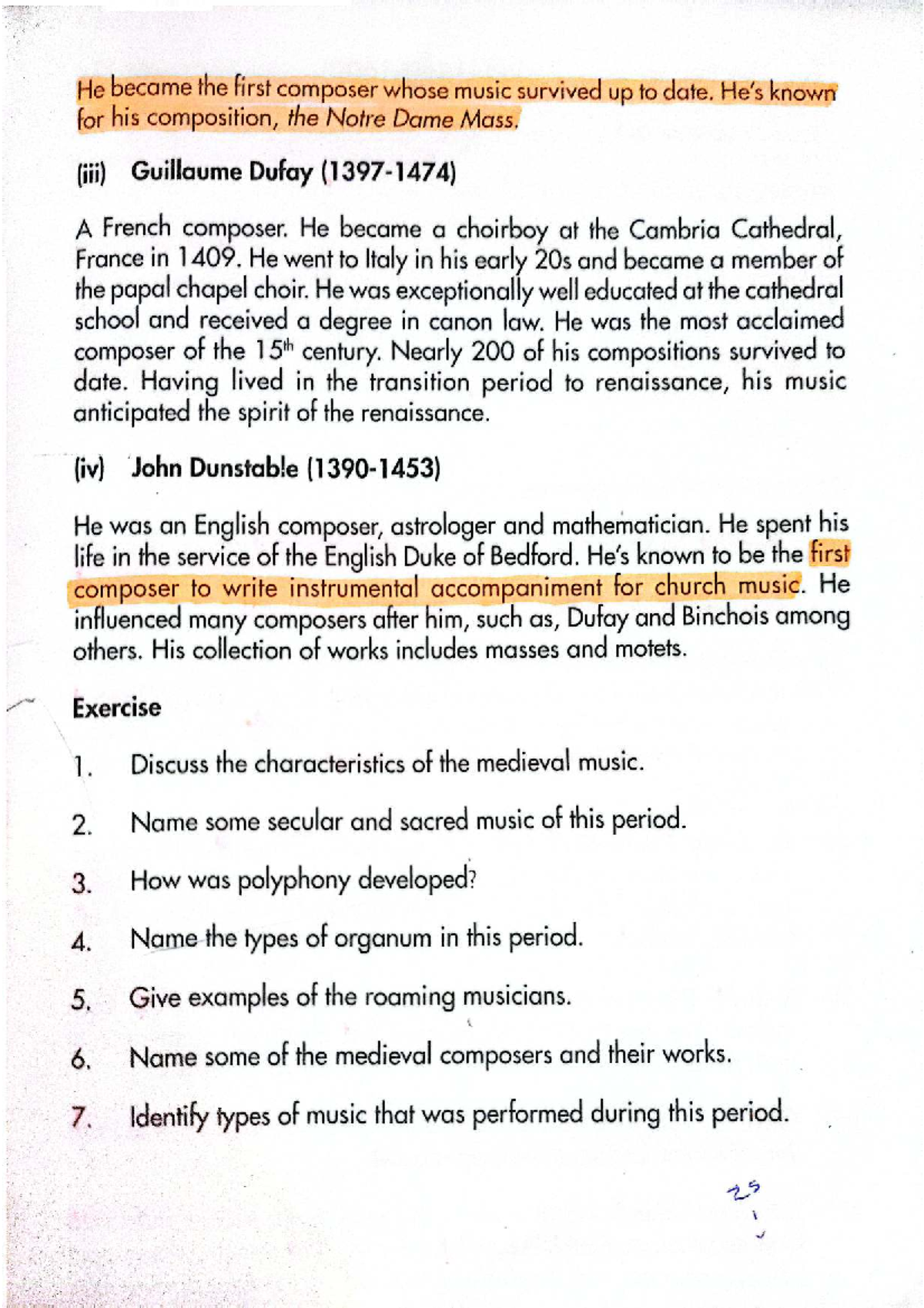 4 - Highschool form 1 music notes - He became the first composer whose ...