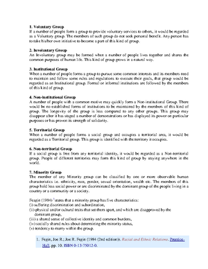 Chapter 1 - Chapter I: Introduction to Sociology We live today in world ...