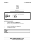 Introduction to Statistics - STA104 - UiTM - Studocu