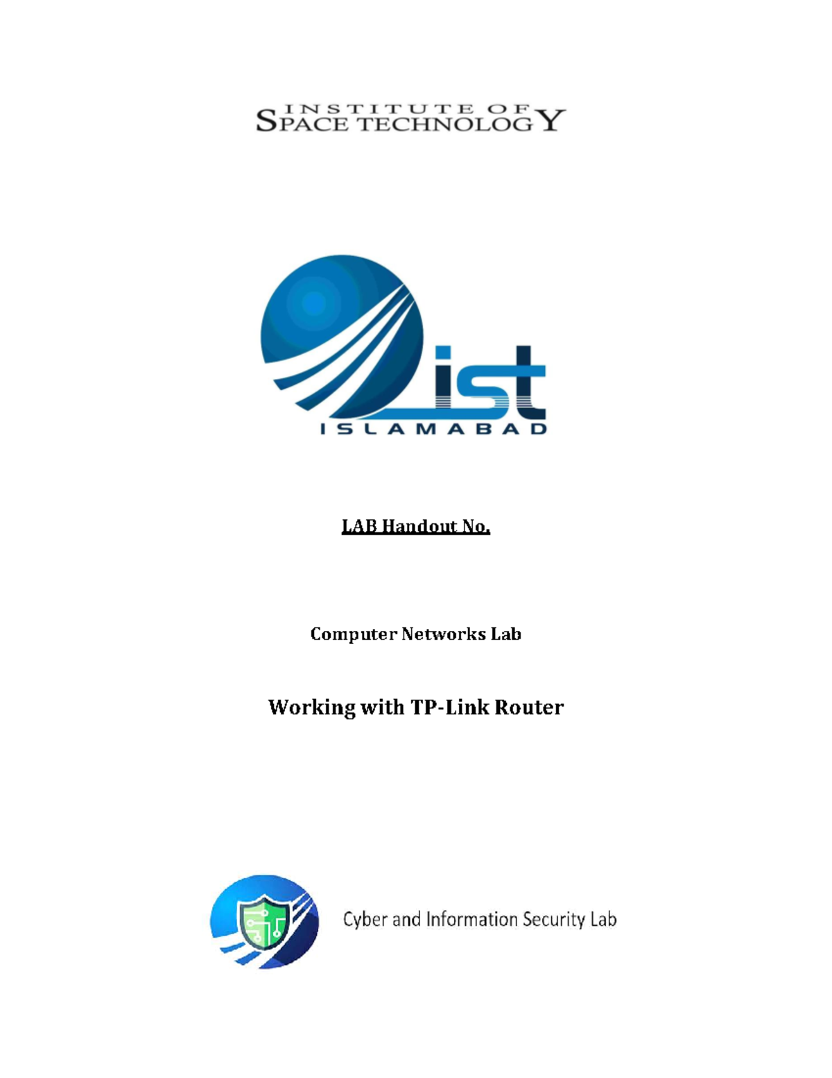 LAB7: Computer Networks Lab - Router Experiments and Setup Guide - Studocu