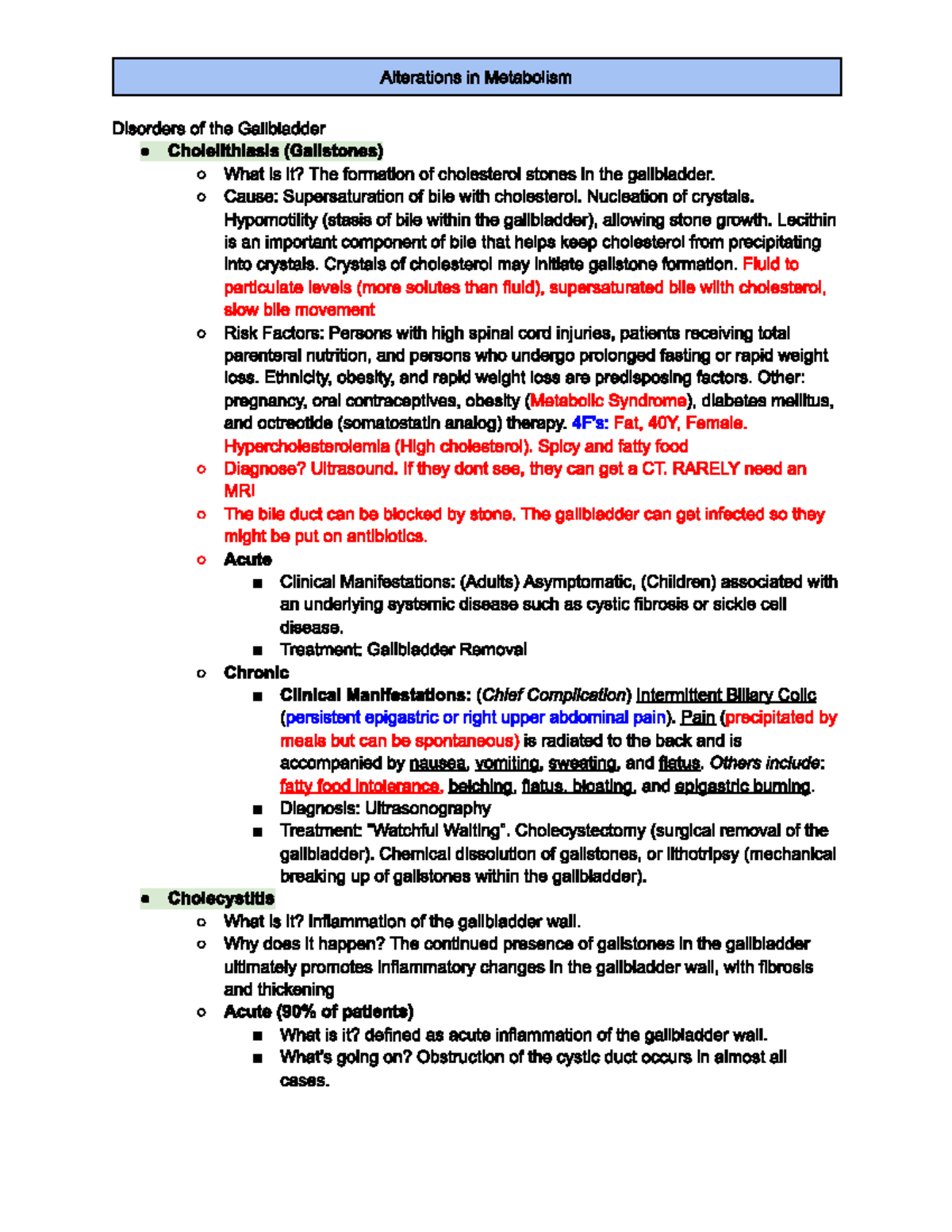 Patho EXAM 4 Study Notes and Key Concepts - Studocu