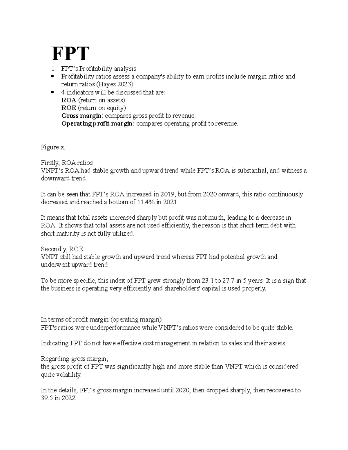 FPT analysis presentation Finance - FPT FPT’s Profitability analysis ... image.