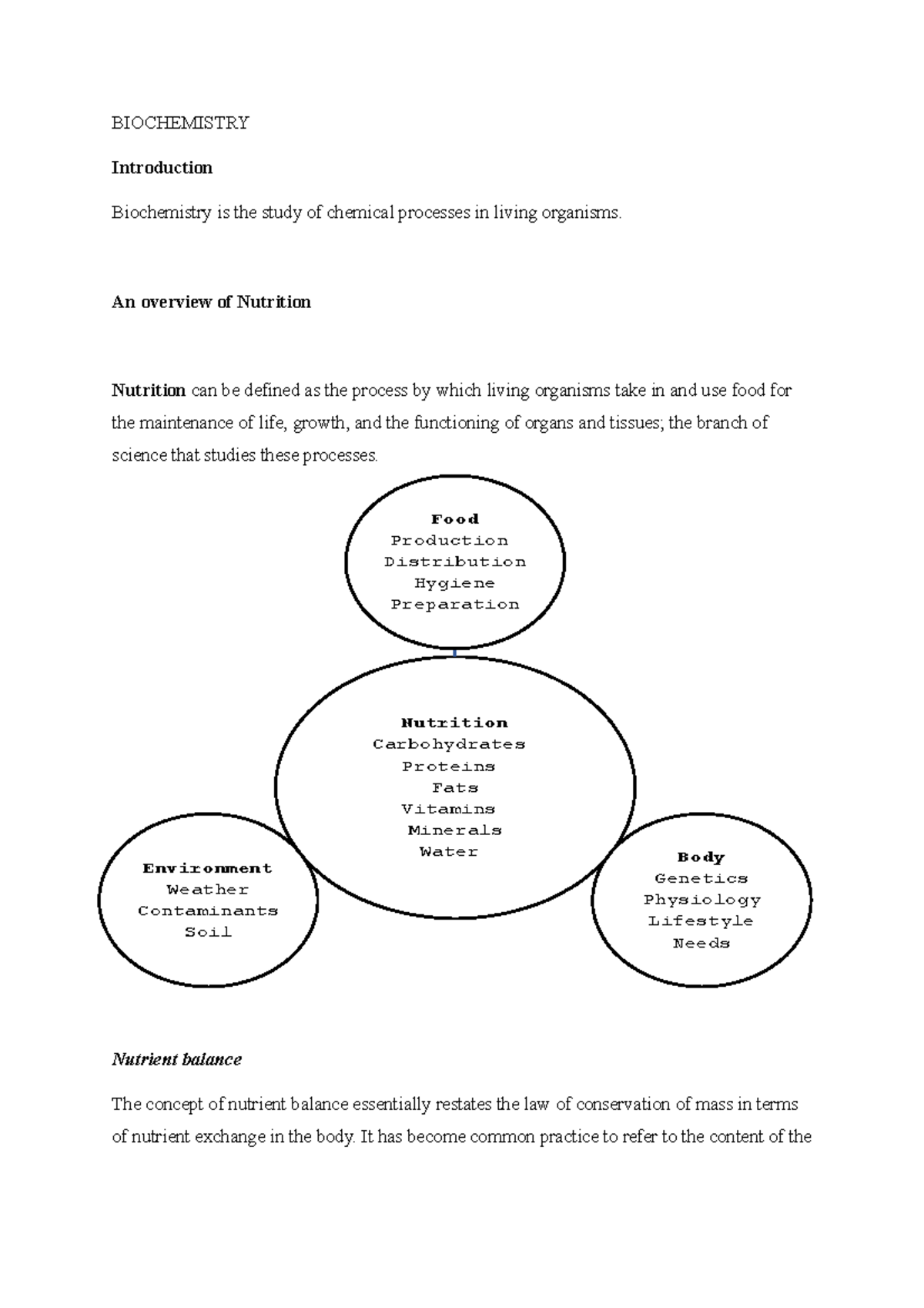 Biochemistry Notes: Nutritional Processes, Metabolism & Energy Pathways ...
