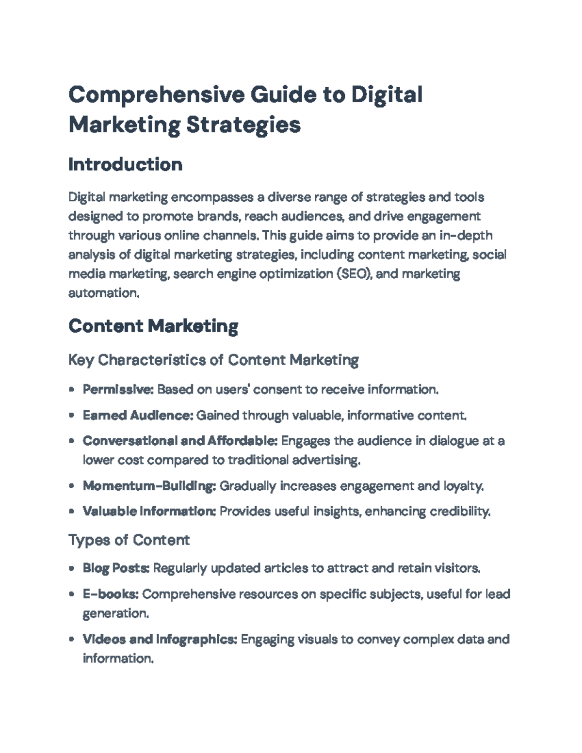 Digital Marketing Strategies: A Comprehensive Guide (MKT 101 ...
