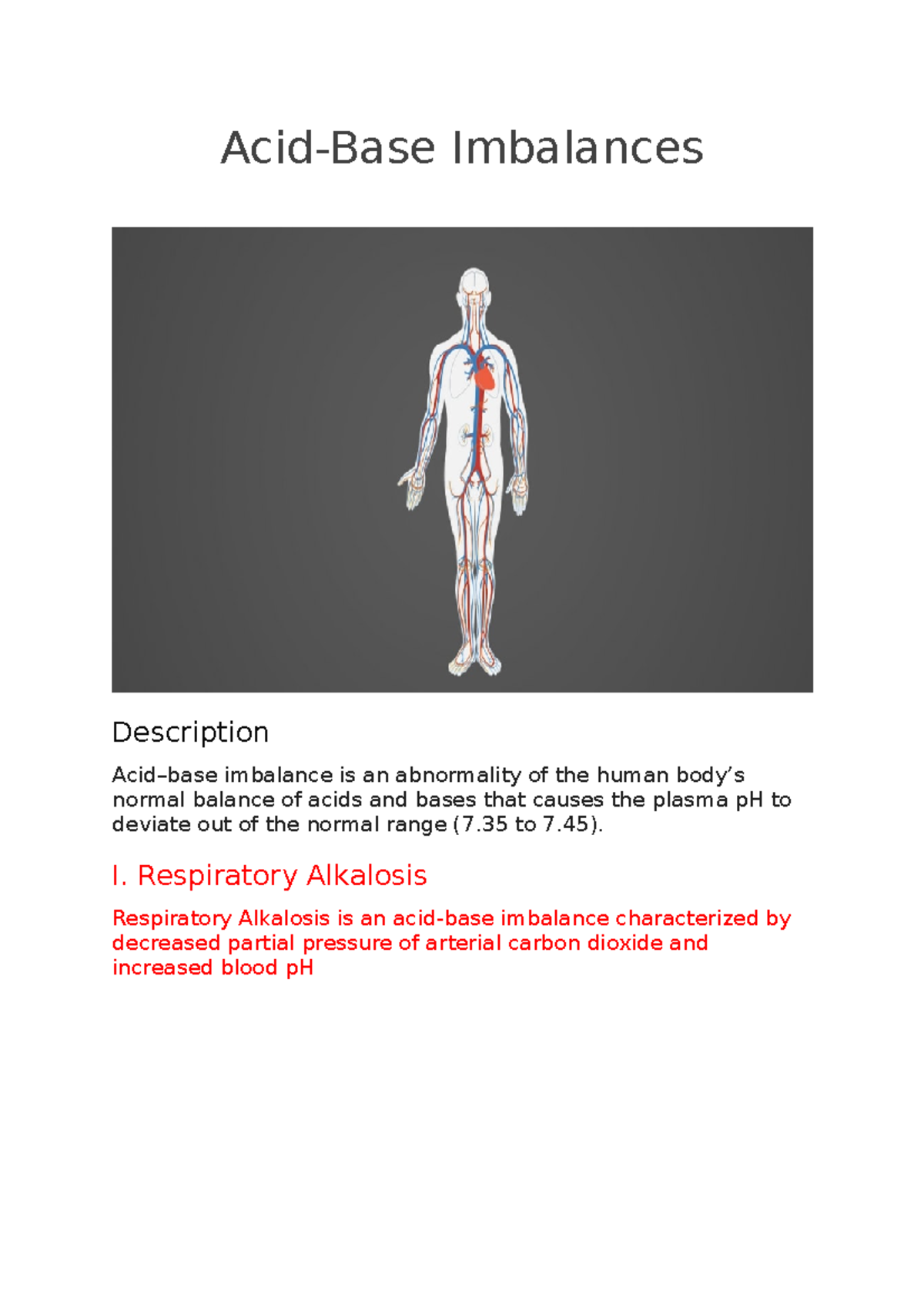 Acid-Base Imbalances: Respiratory and Metabolic Disorders Study Guide ...
