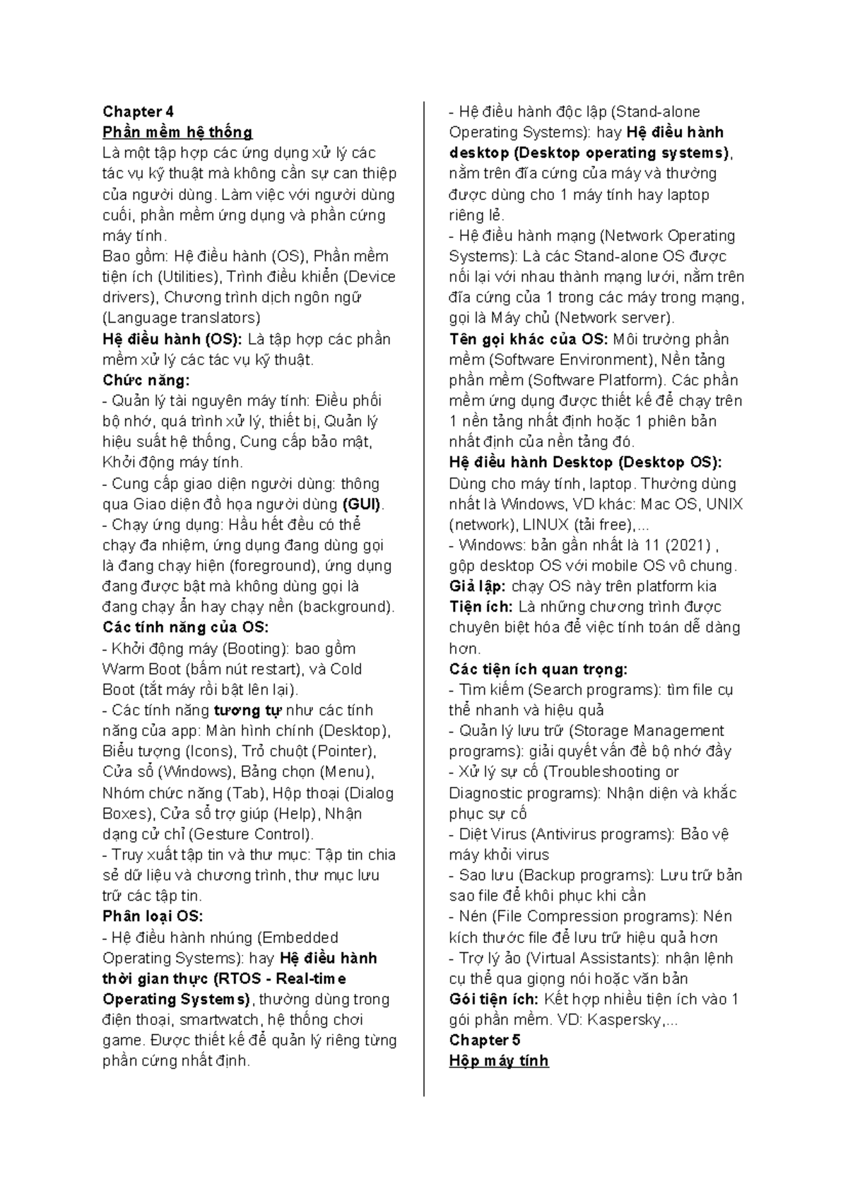 Cscntt 456 - Computing essentials 456 - Chapter 4 Phần mềm hệ thống Là ...