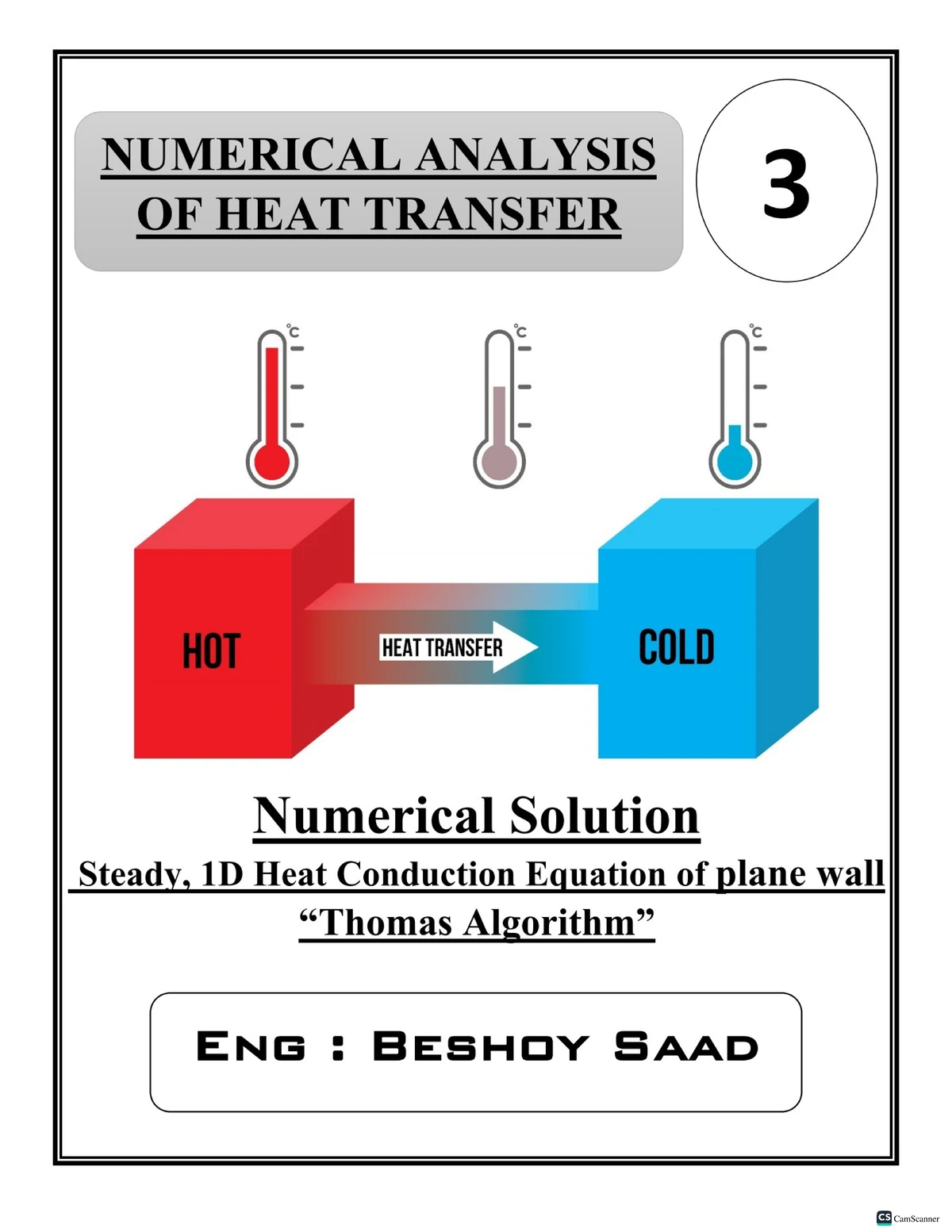 NUMERICAL ANALYSIS OF HEAT TRANSFER: INTRO & ANALYTICAL SOLUTION (CS ...