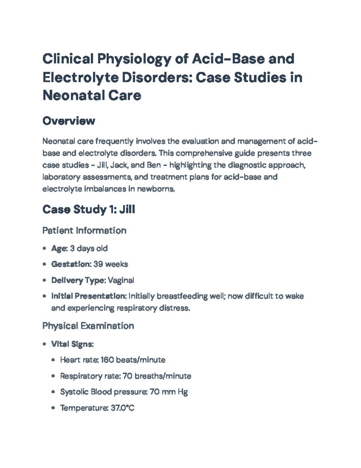 Clinical Physiology of Acid-Base & Electrolyte Disorders: Case Studies ...