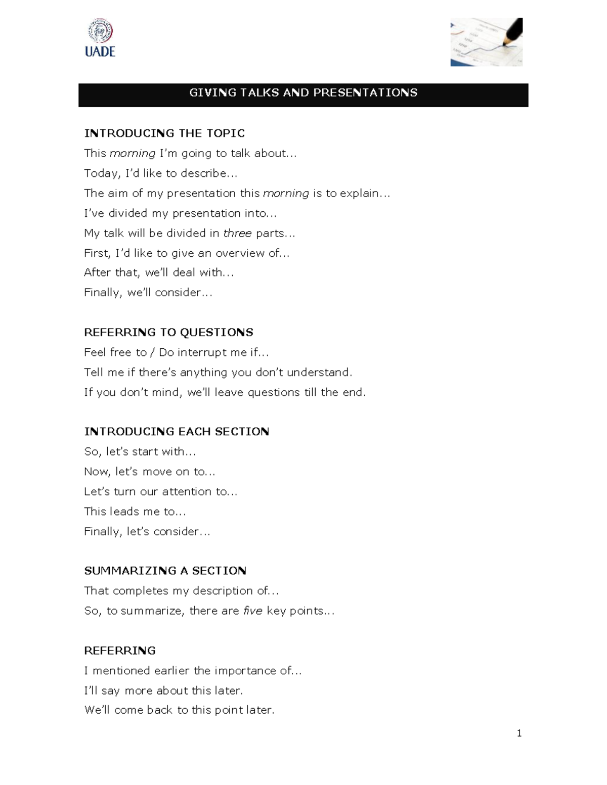 Effective Strategies for Giving Talks and Presentations - Studocu