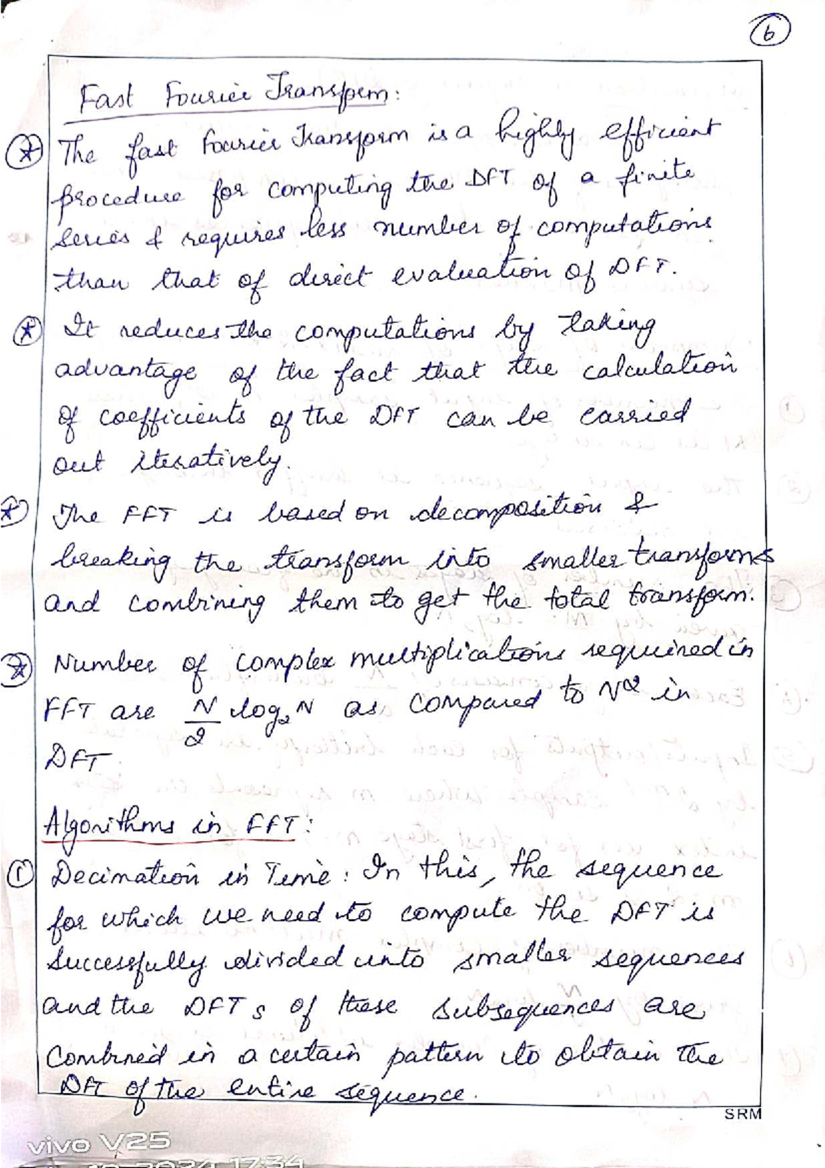 UNIT 3 FFT Part 2 - Advanced DFT and Computational Techniques - Studocu