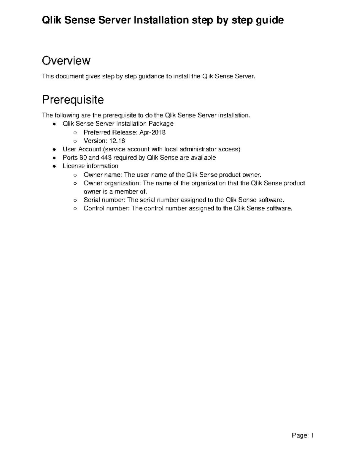 Qlik Sense Server Installation Guide (Version 12.16) - Studocu