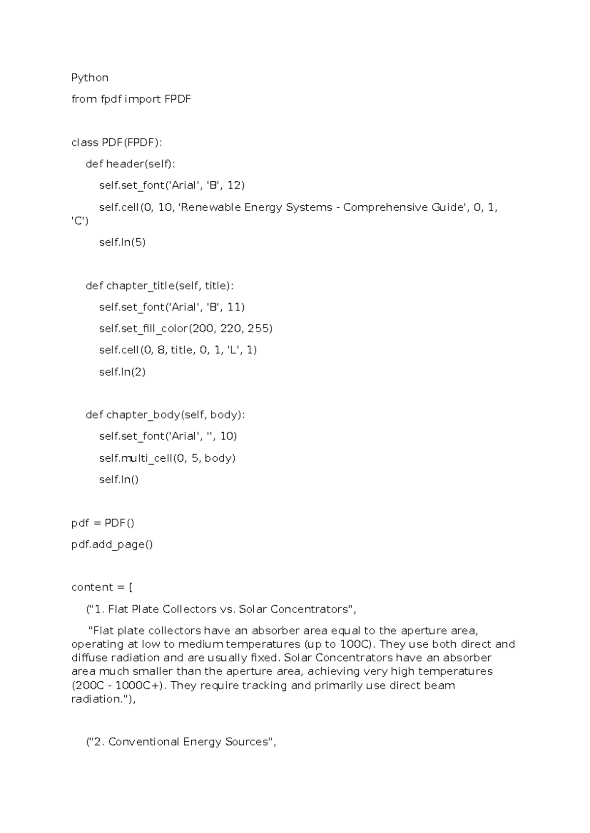 Renewable Energy Systems (ENG 202): Comprehensive Study Guide - Studocu