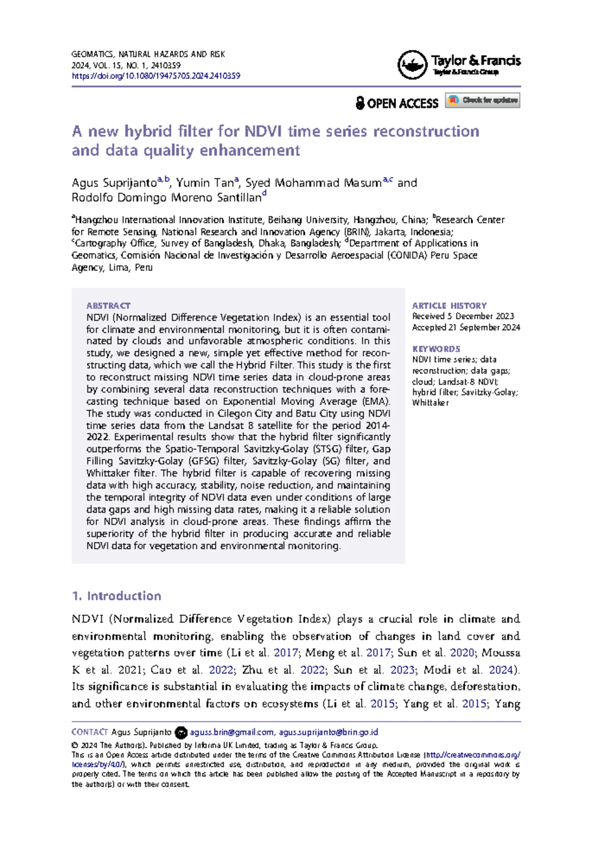 MATLAB Code for Outlier Removal in NDVI & NDVI_SG Using IQR Method ...