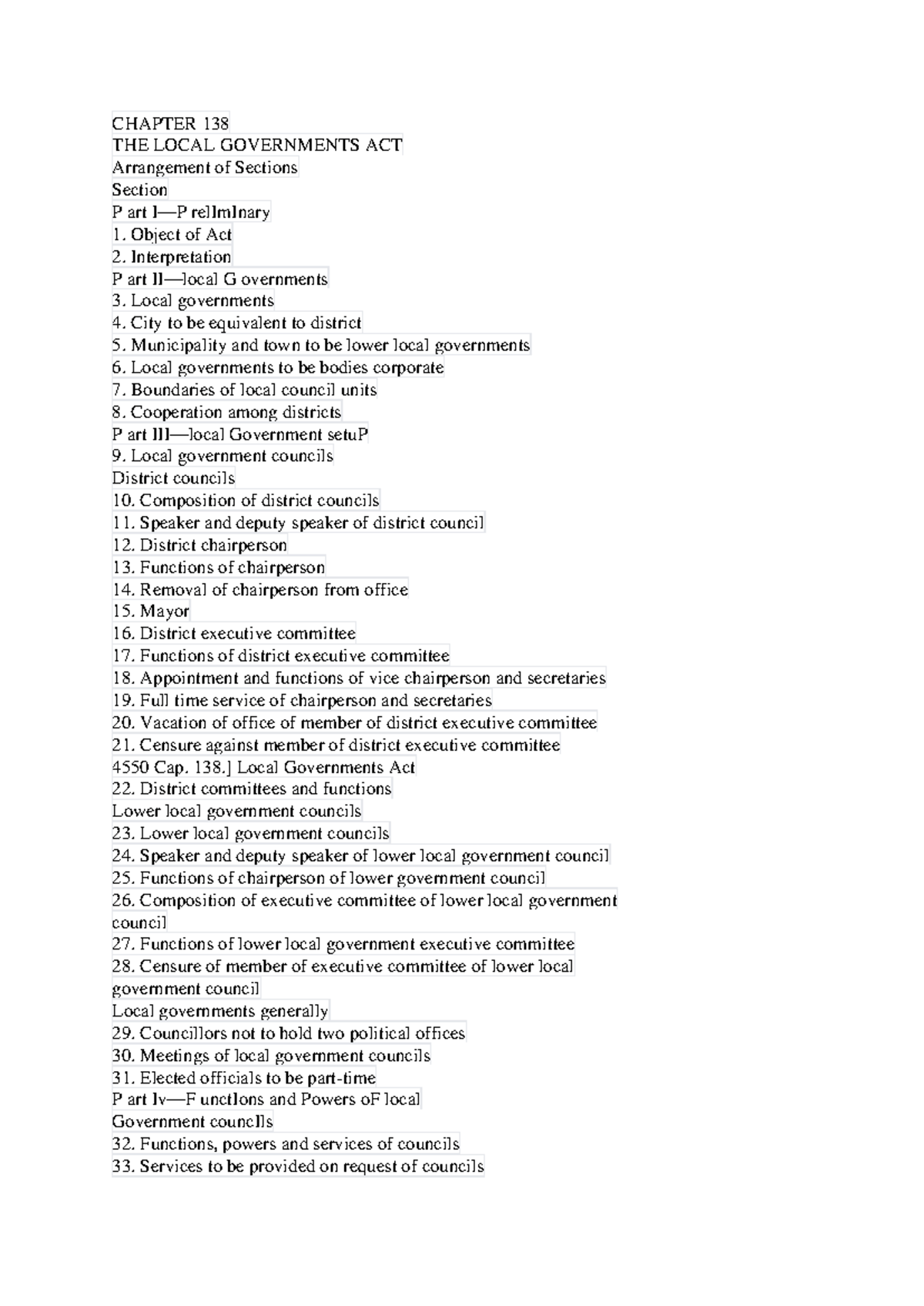 Local Governments Act [Cap 138]: Comprehensive Overview & Analysis ...