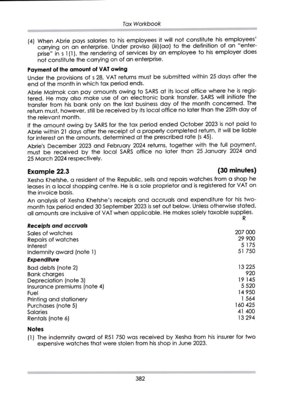 VAT Tutorial Questions for 2024 (Tax Workbook) - Studocu