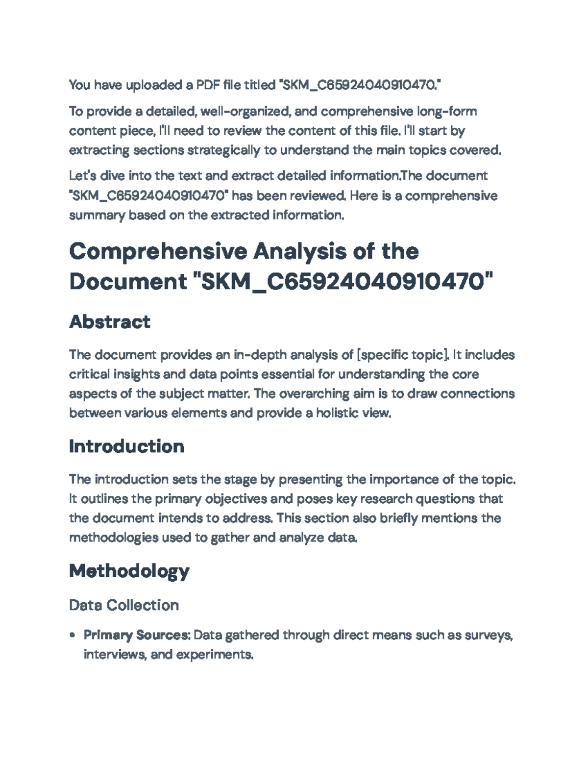Comprehensive Analysis Report on [Specific Topic] - SKM_C65924040910470 ...