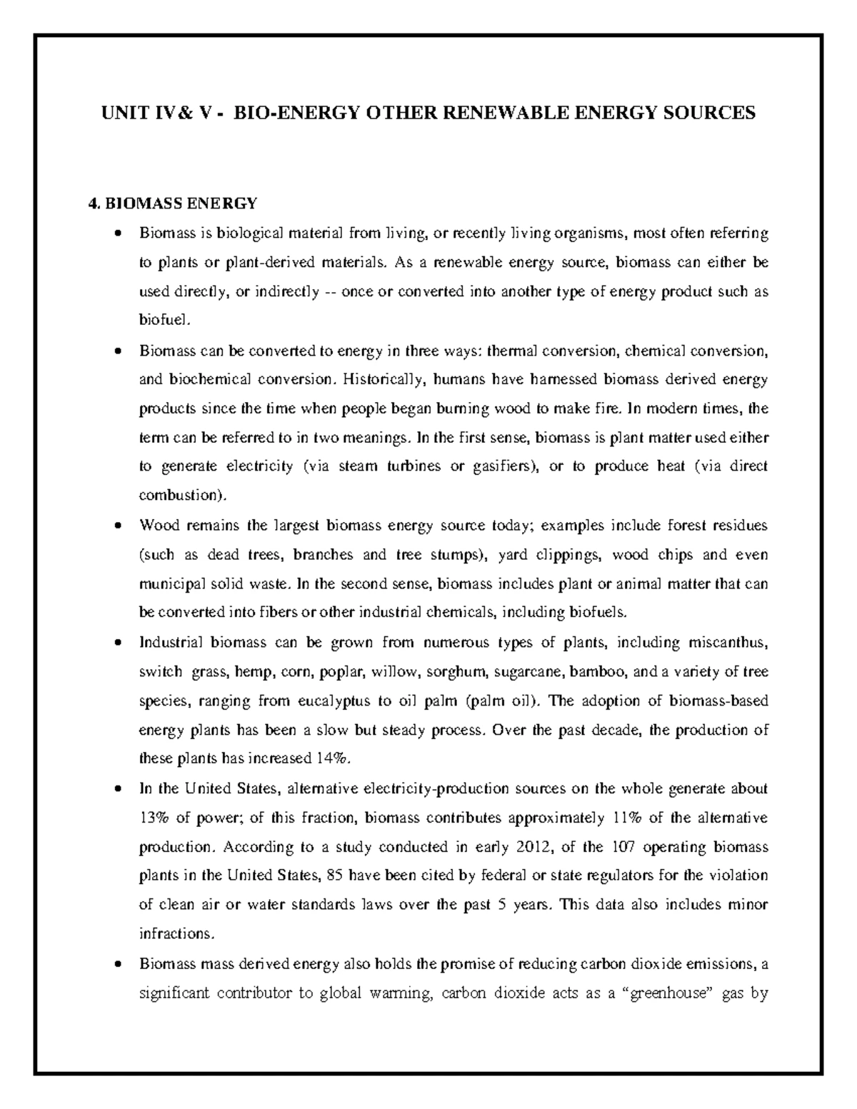 OEE351 - Renewable Energy Systems - Course Material - Units 4 & 5 ...