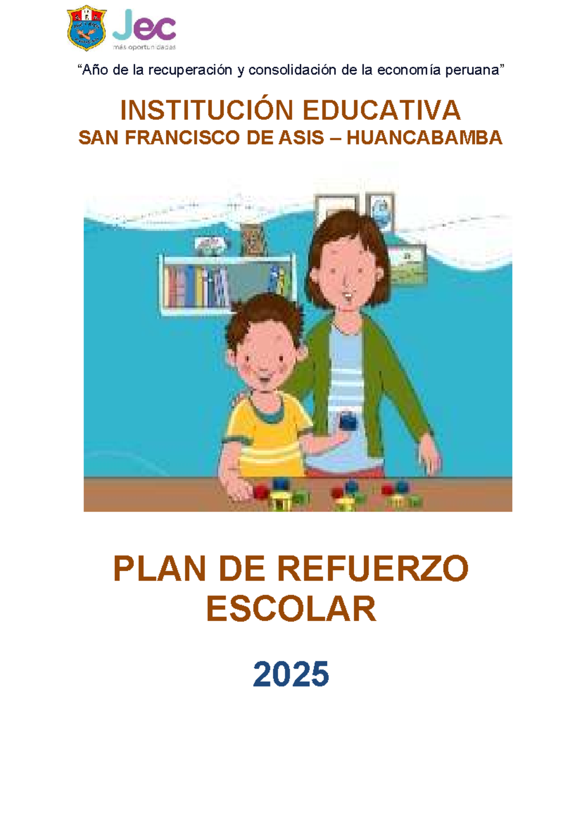 Plan de Refuerzo Escolar 2025 - IE San Francisco de Asis - Studocu