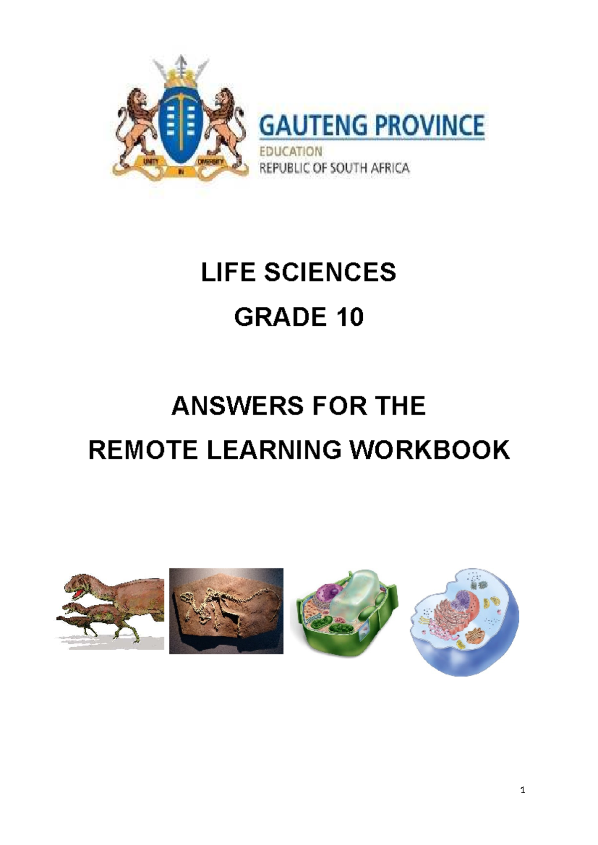 Gr. 10 Life Sciences Answers: Remote Learning Workbook Term 2 - Studocu