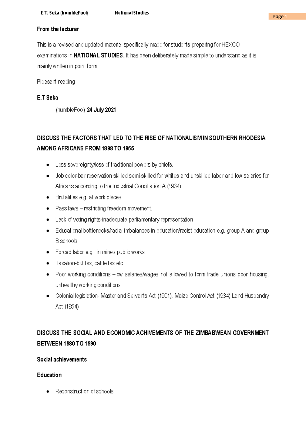 593421068 National Studies Exam Prep: Key Topics & Insights (2021 ...