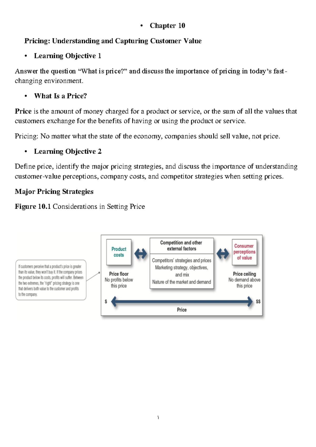 10=B - wwww - Chapter 10 Pricing: Understanding and Capturing Customer ...