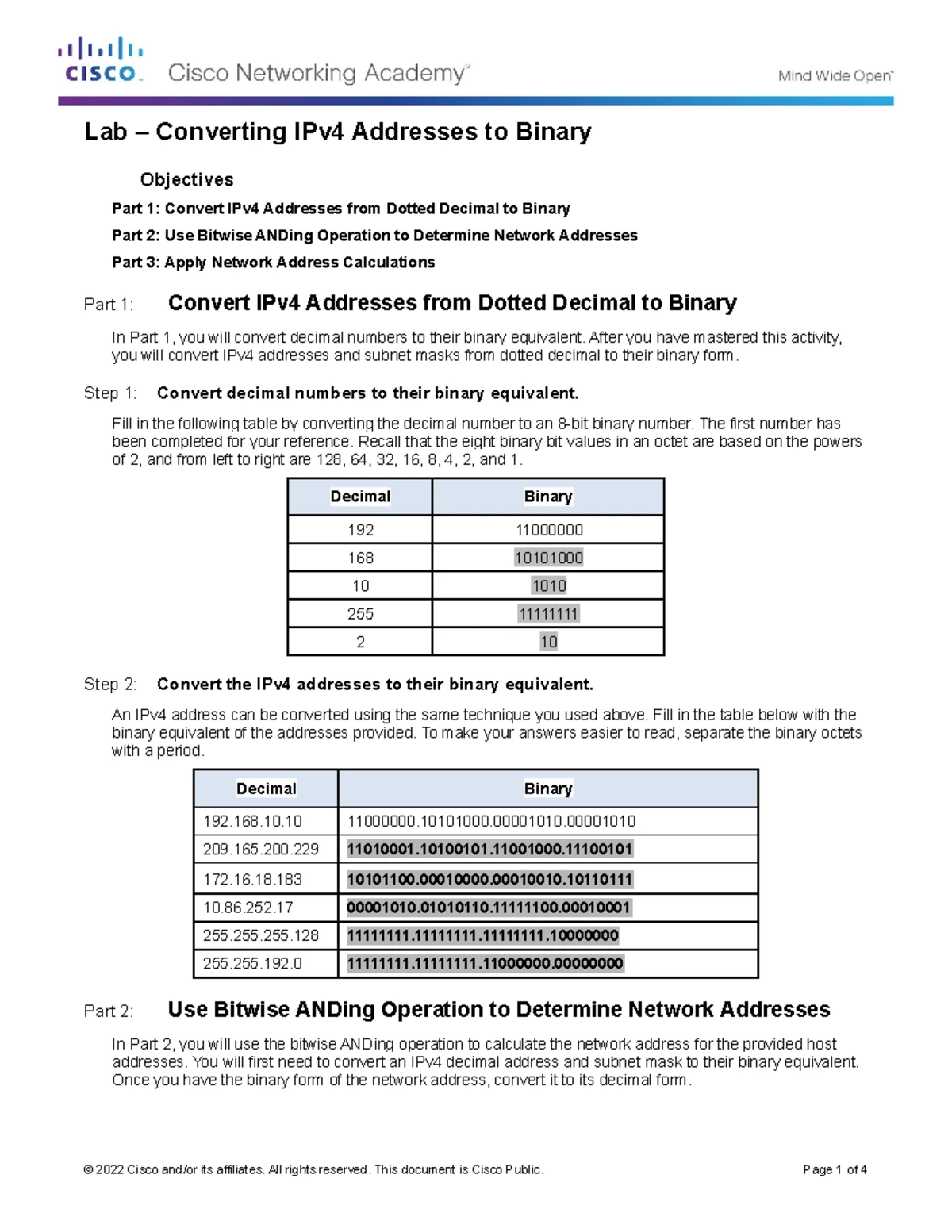 Lab - Viewing the Switch MAC Address Table - Lab – Viewing the Switch ...