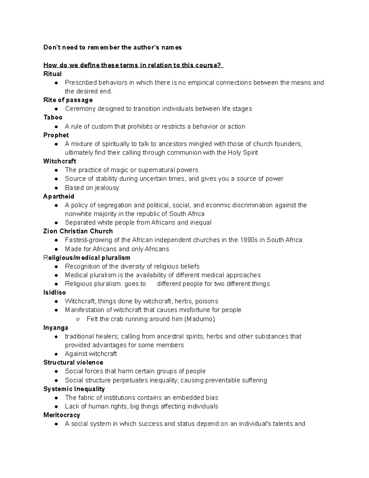 Final Exam Study Guide: Key Concepts in Anthropology 101 - Studocu