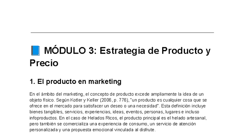 Resumen de Marketing M3 y M4: Estrategias de Producto, Precio, Plaza y ...