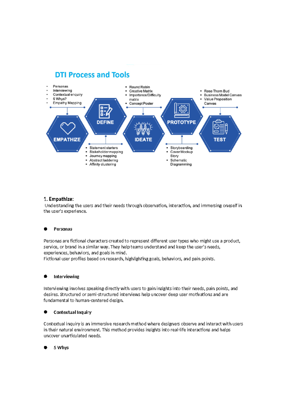 DTI Tools - 1. Empathize: Understanding the users and their needs ...