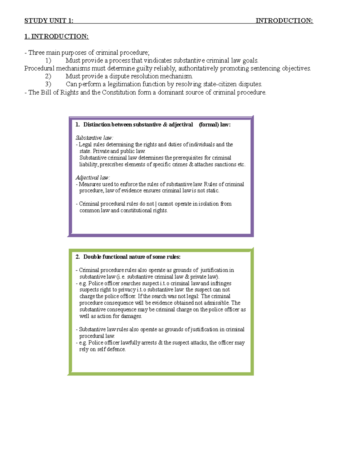 Criminal Procedure Introduction - Lecture Notes for CRIM 101 - Studocu