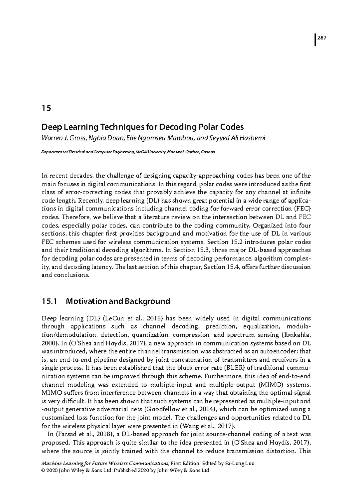 Deep Learning Approaches for Polar Codes Decoding Techniques (ECE 202 ...