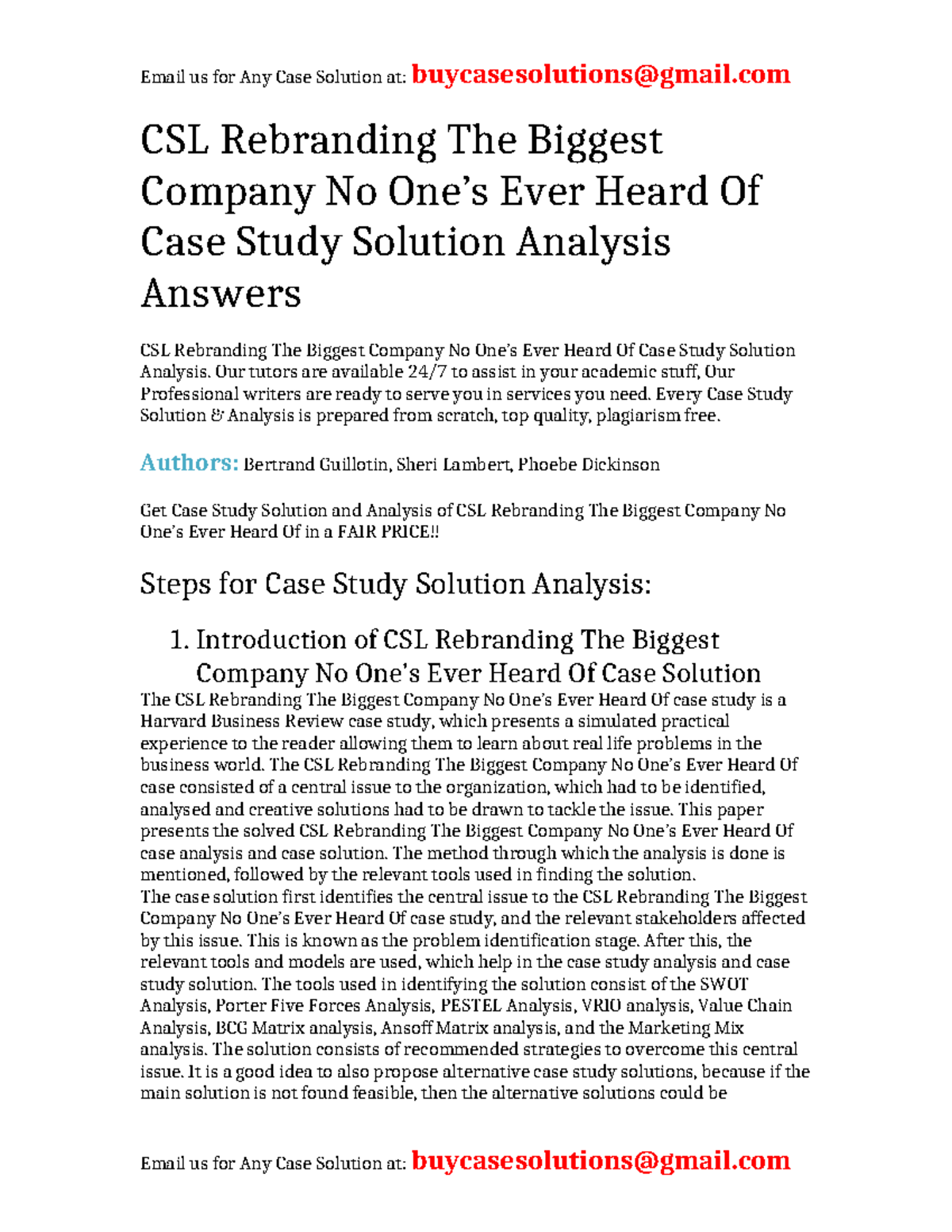 SOLUTION CSL Rebranding The Biggest Company No One’s Ever Heard Of ...