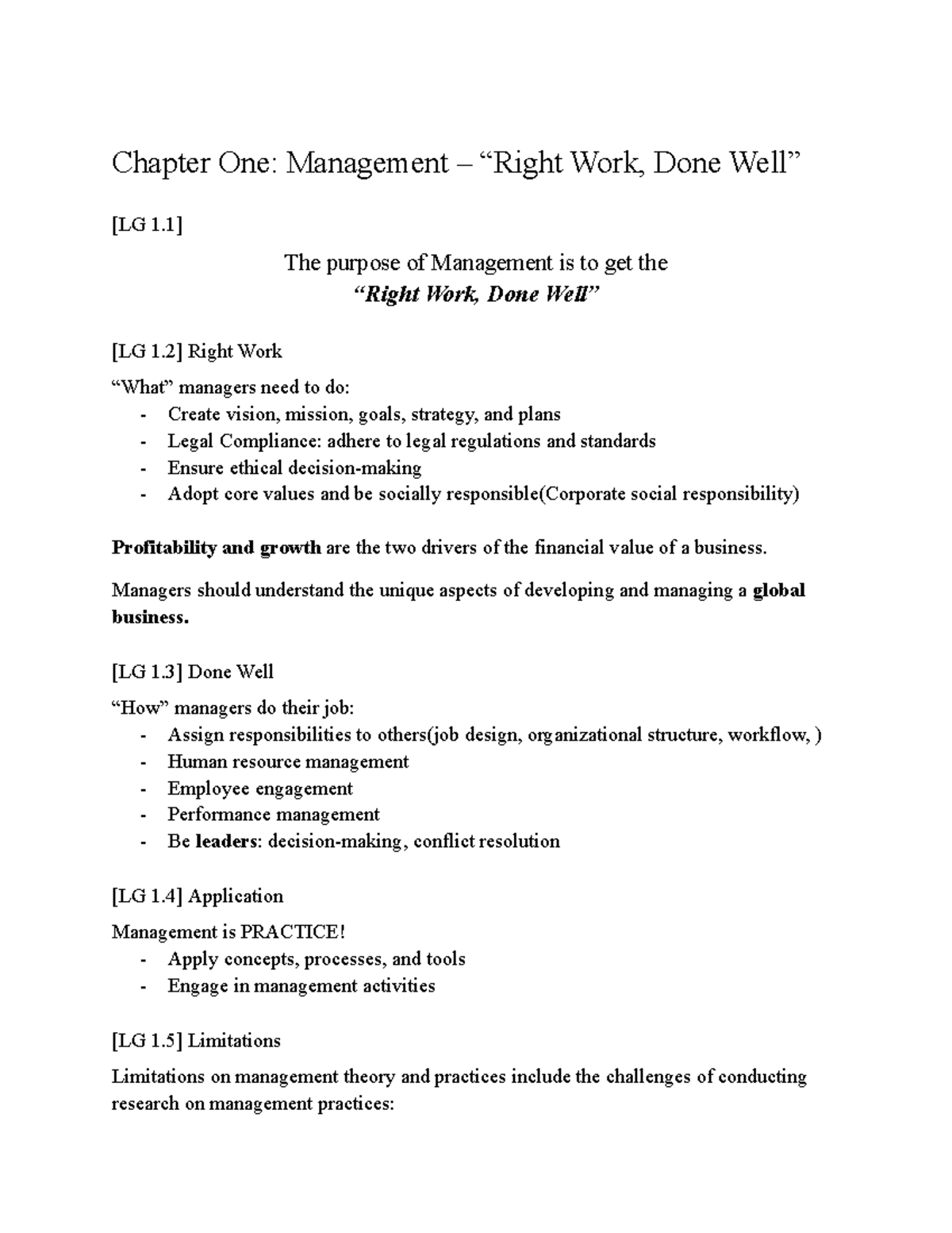 Management Principles and Practices: A Comprehensive Study Guide ...