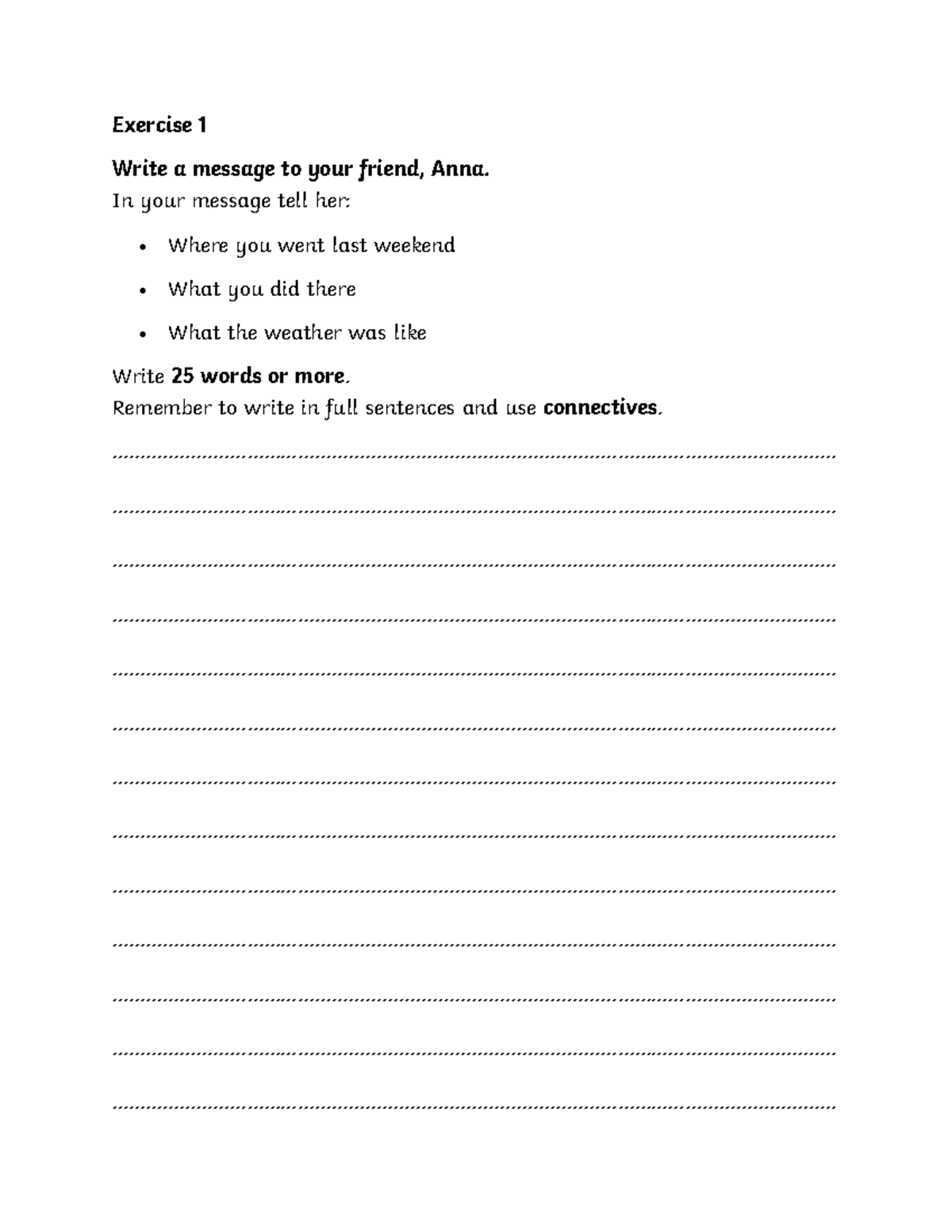 G2 - Writing Exercise: Messages to Friends (Part 5) - Studocu