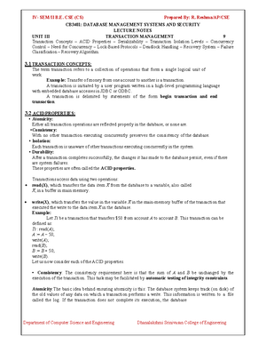 Unit -2 notes - DEPARTMENT OF COMPUTER SCIENCE AND ENGINEERING CB3401 ...