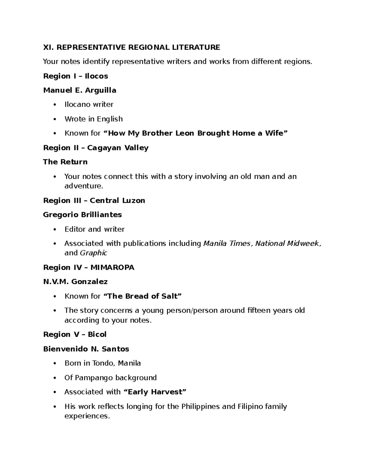 21st Lit Reviewer: Regional Literature & Major Genres Overview - Studocu