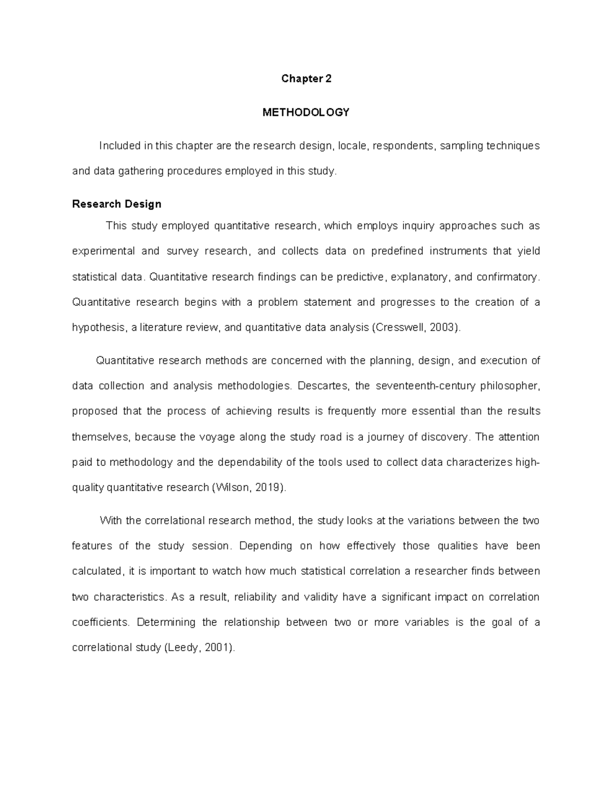 Chapter 2: Methodology for Gr 1 ABM Research Study - Studocu