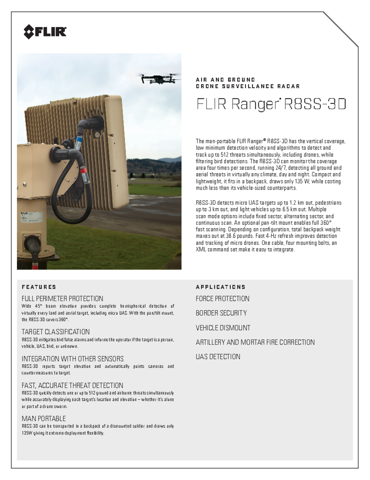 Ranger R8SS 3D Datasheet US - The man-portable FLIR Ranger ® R8SS-3D ...