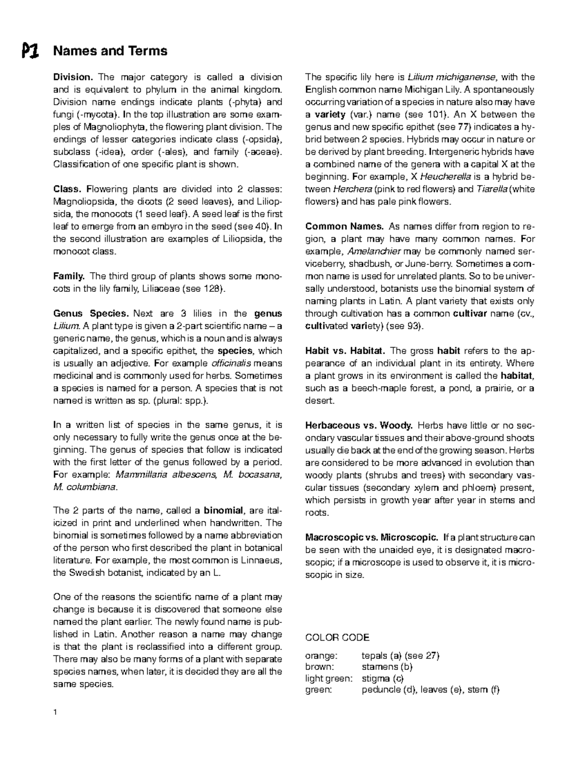 Lab 1 - Workbook: Plant Classification & Structure Terms - Studocu