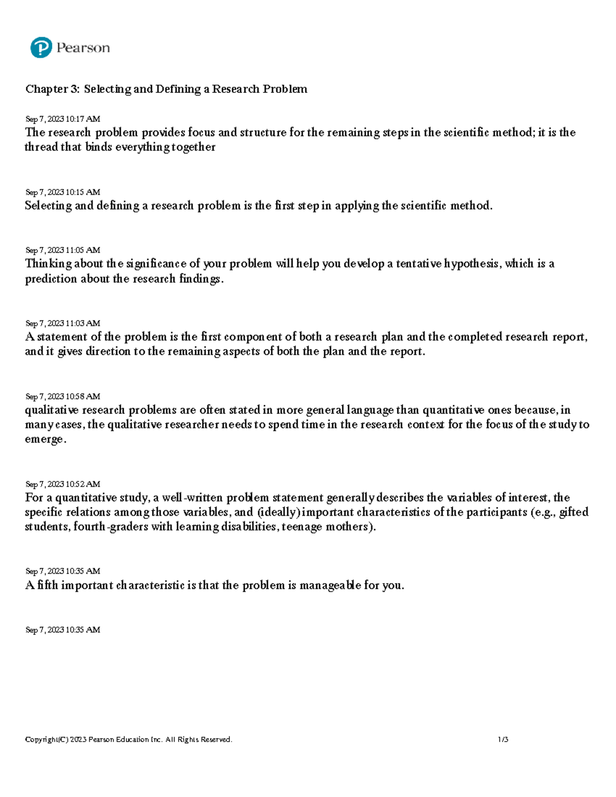 Chapter 3: Selecting and Defining a Research Problem Overview - Studocu