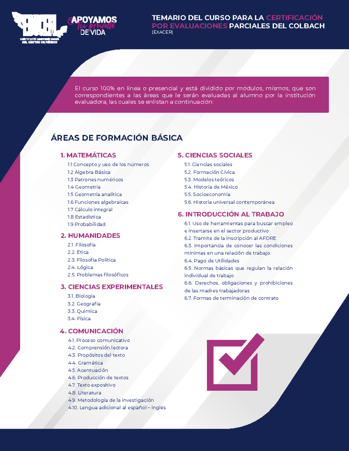 Temario Colbach (3) ( - TEMARIO DEL CURSO PARA LA CERTIFICACIÓN POR ...