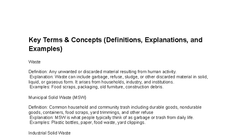 Chapter 22: Waste Management & Recycling Strategies Overview - Studocu