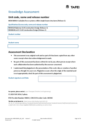 [Solved] Key Features of Plans and Specifications in Construction Work ...