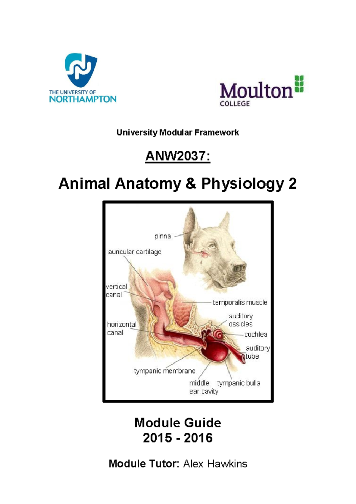 AP2 Module Guide 15-16 - Summary Animal Anatomy And Physiology 2 ...