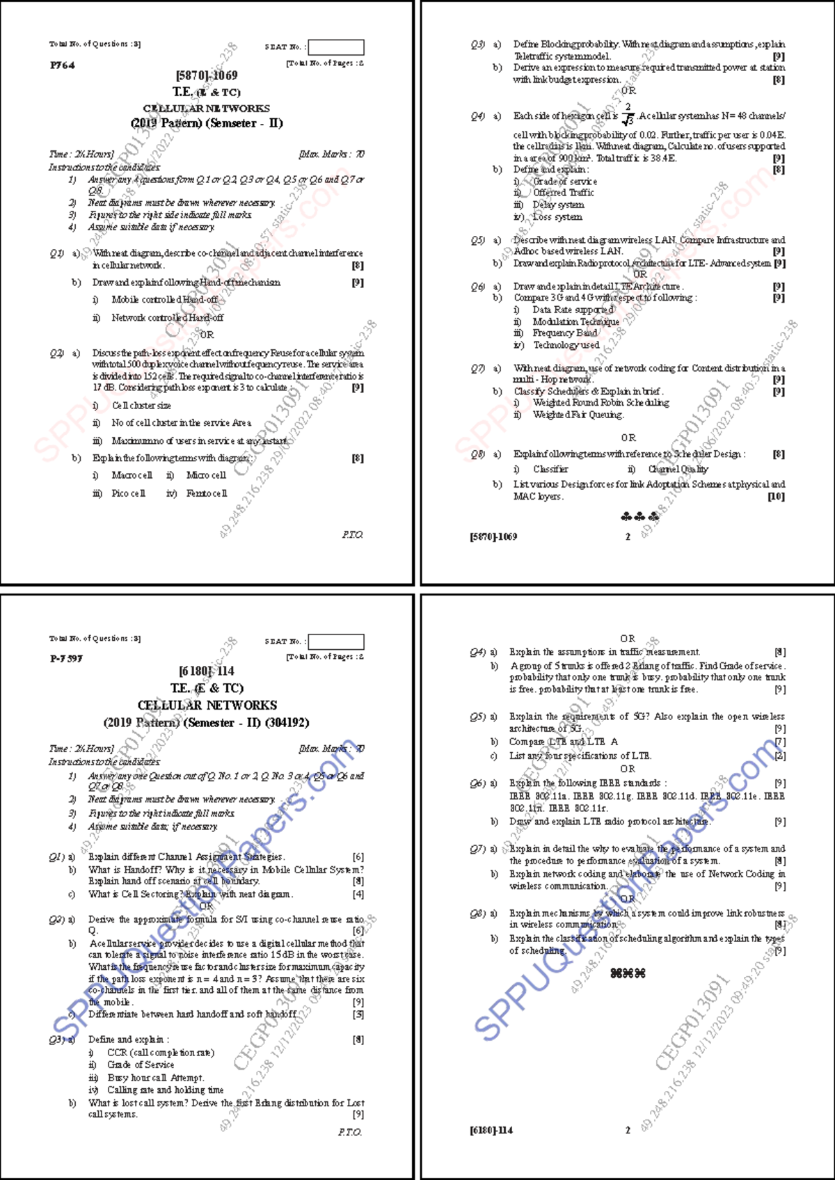 Performance Evaluation and Network Coding in Cellular Networks (304192 ...